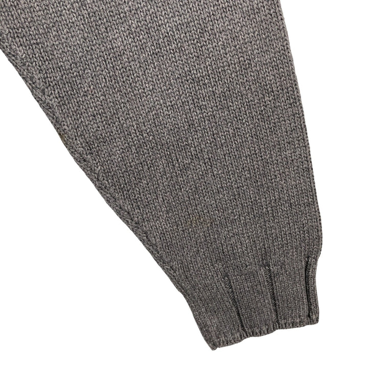 Ralph Lauren CHAPS Cotton Knit Half Zip Sweater, Men's Size L cotton Charcoal Vintage Second Hand