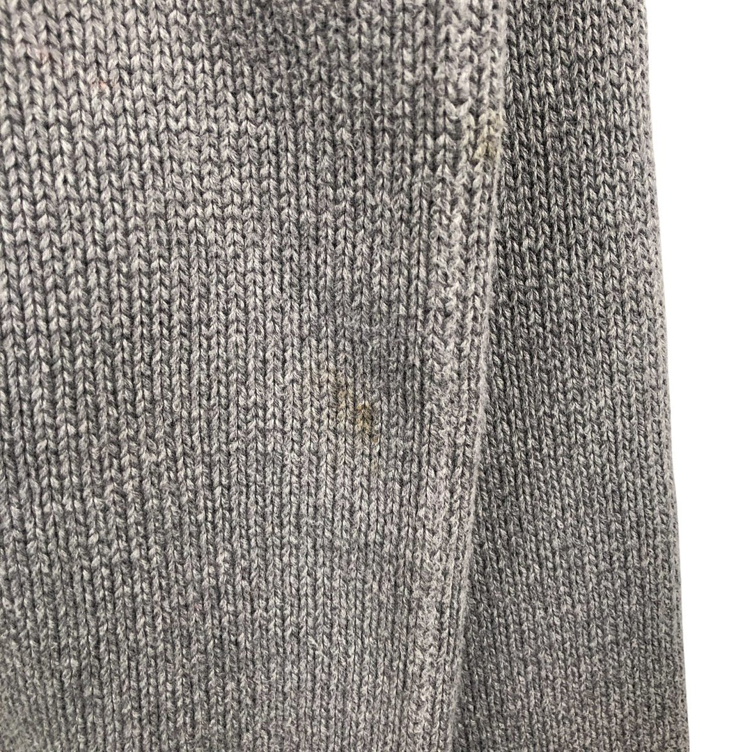 Ralph Lauren CHAPS Cotton Knit Half Zip Sweater, Men's Size L cotton Charcoal Vintage Second Hand