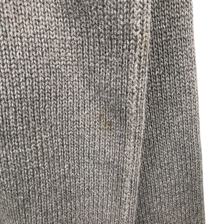 Ralph Lauren CHAPS Cotton Knit Half Zip Sweater, Men's Size L cotton Charcoal Vintage Second Hand