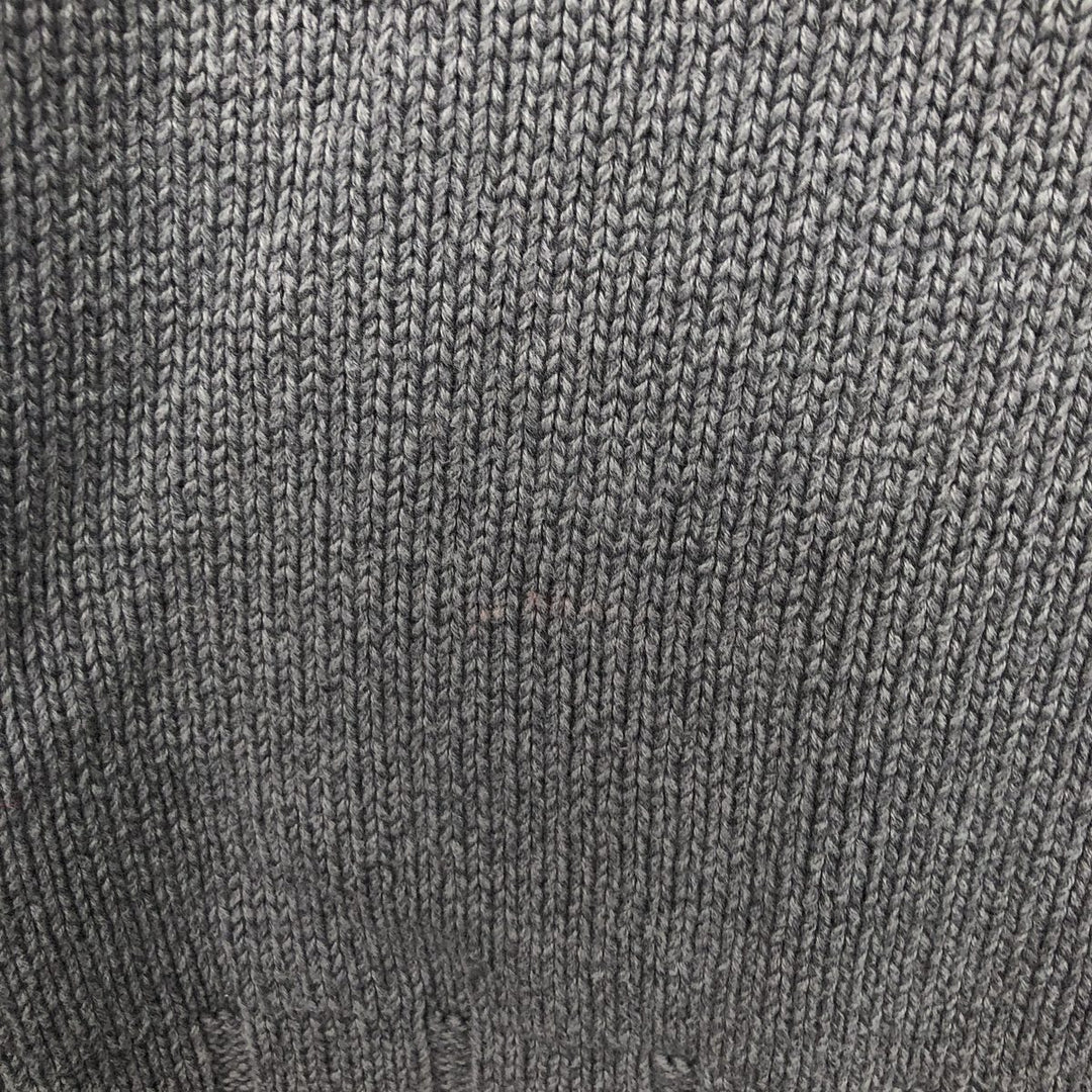 Ralph Lauren CHAPS Cotton Knit Half Zip Sweater, Men's Size L cotton Charcoal Vintage Second Hand
