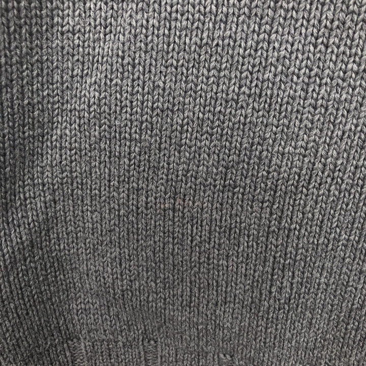 Ralph Lauren CHAPS Cotton Knit Half Zip Sweater, Men's Size L cotton Charcoal Vintage Second Hand
