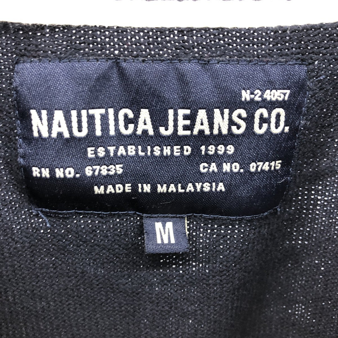 NAUTICA JEANS CO. V-neck cotton knit sweater, men's size M / eaa472763