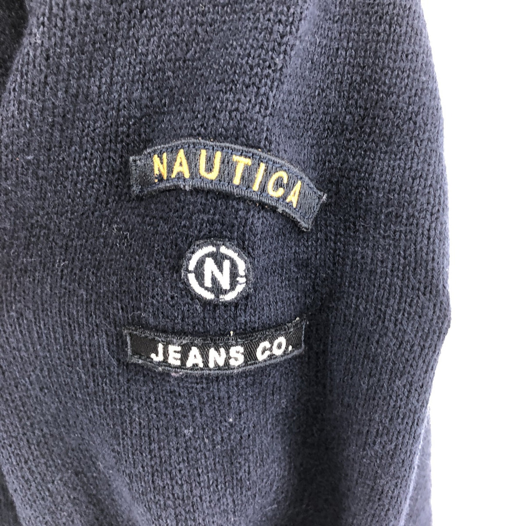 NAUTICA JEANS CO. V-neck cotton knit sweater, men's size M / eaa472763