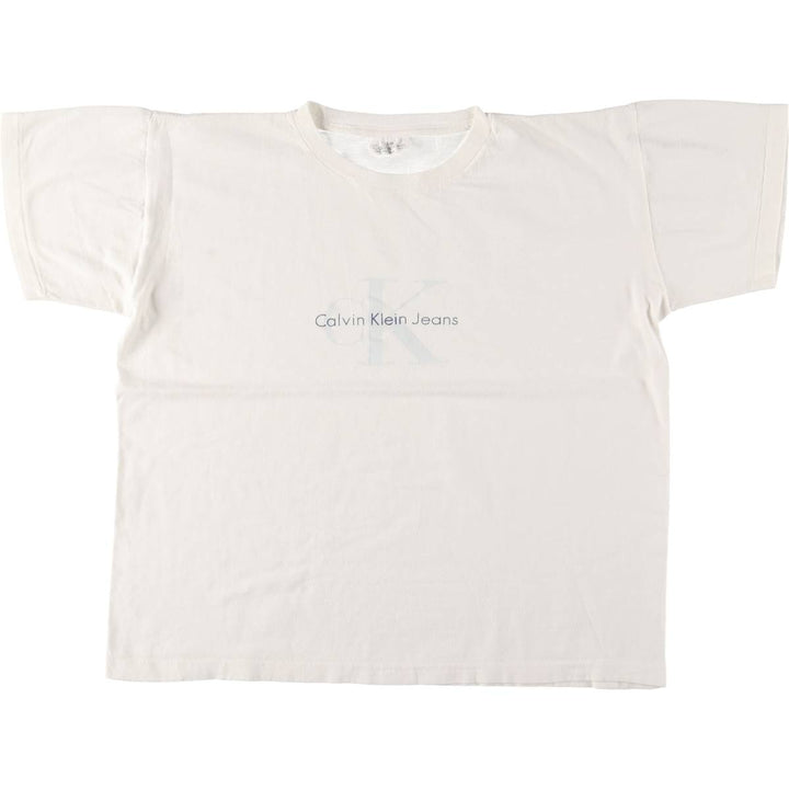 90s~00'S Calvin Klein short sleeve logo T-shirt made in USA men's size L vintage /eaa472767