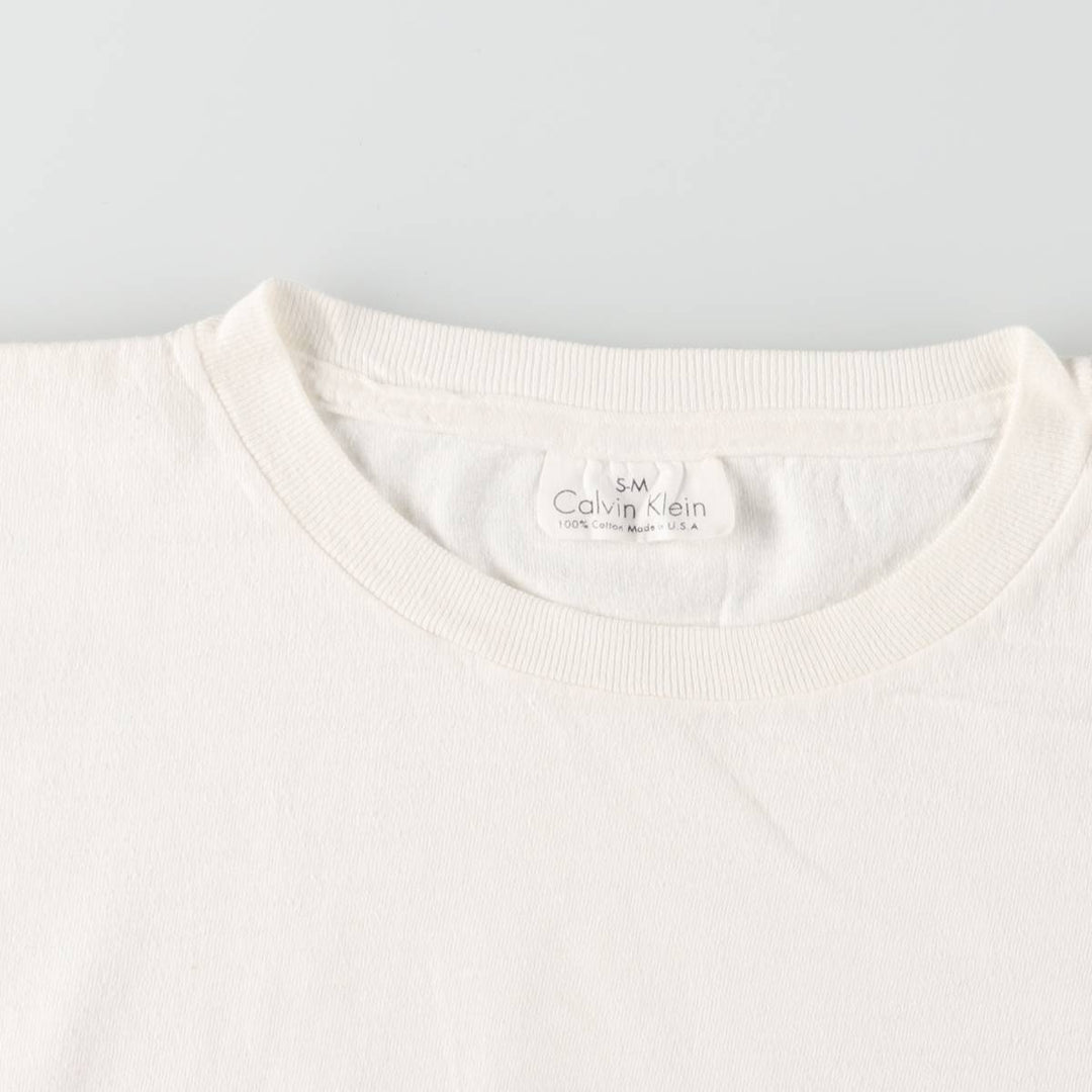 90s~00'S Calvin Klein short sleeve logo T-shirt made in USA men's size L vintage /eaa472767
