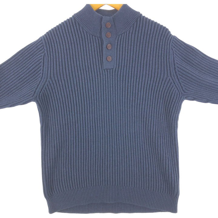 LLBean ribbed half button sweater, men's size L / eaa472816