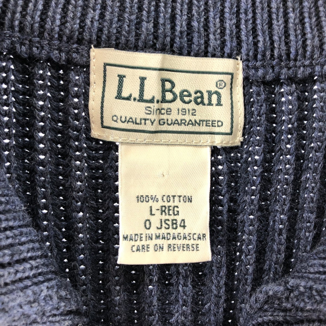 LLBean ribbed half button sweater, men's size L / eaa472816