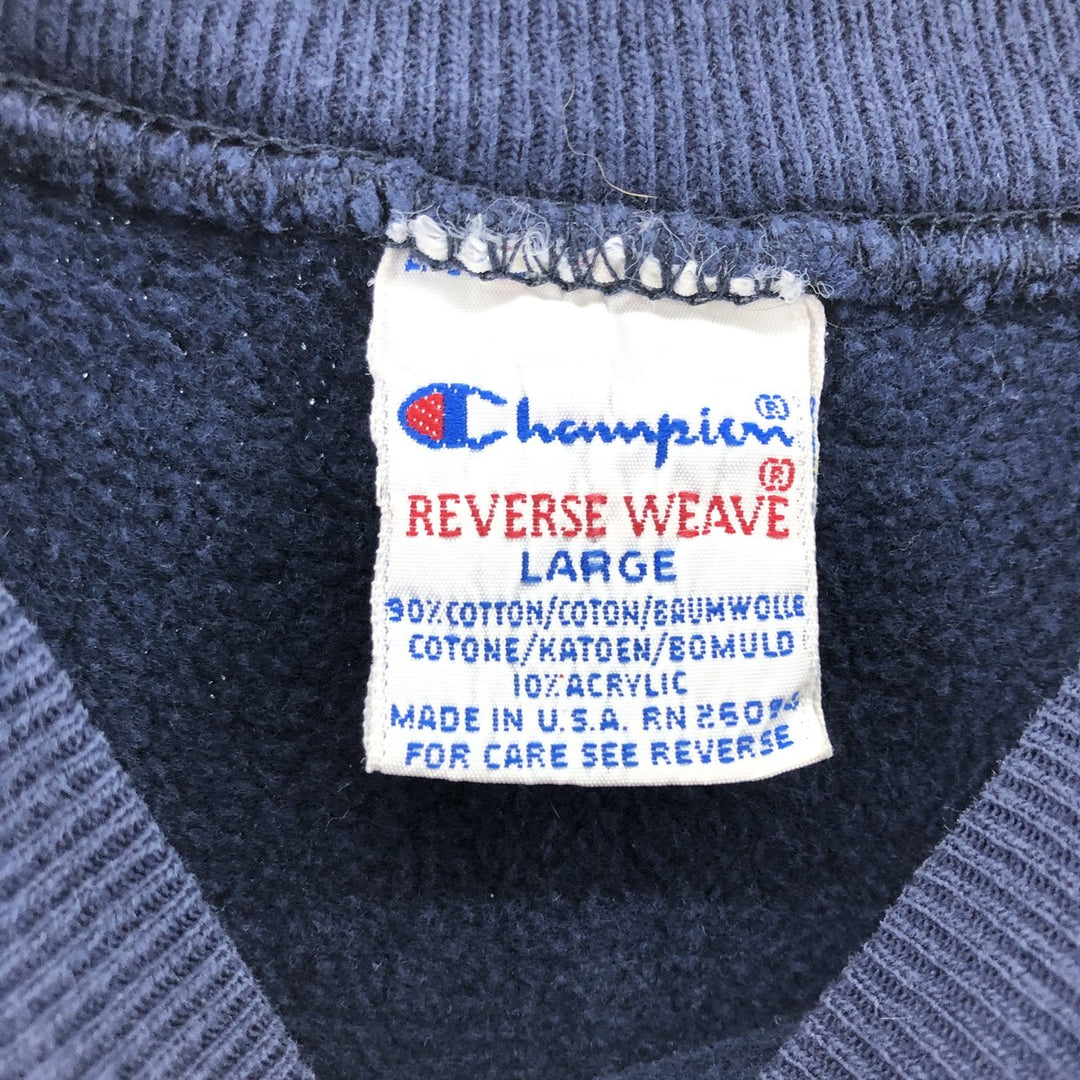 90'S Champion Reverse Weave Embroidered Tag College Sweatshirt Trainer Made in USA Men's L Size Vintage /eaa472912