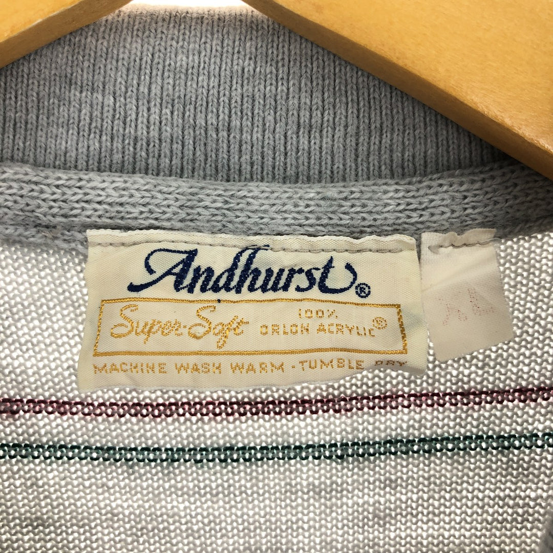 Andhurst Border Pattern Polo Knit Sweater Men's XL Size /eaa472928