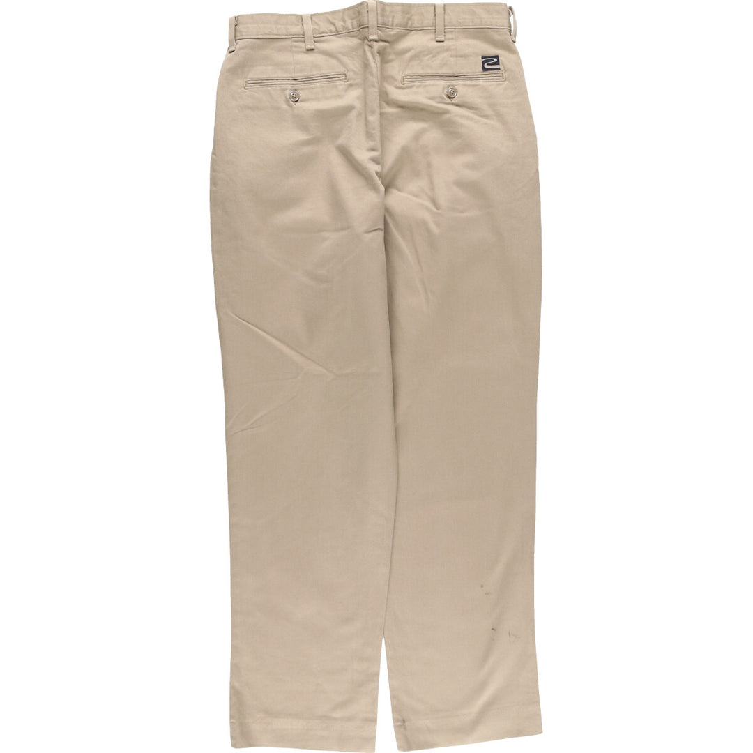 RIUVERIDE Two-Pleated Chino Pants, Made in USA, Men's, Size W33 cotton Beige type Vintage Second Hand