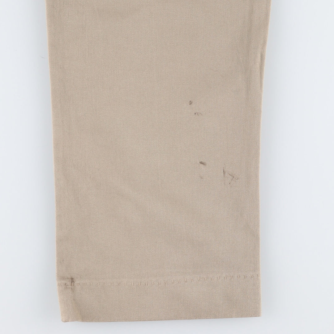 RIUVERIDE Two-Pleated Chino Pants, Made in USA, Men's, Size W33 cotton Beige type Vintage Second Hand