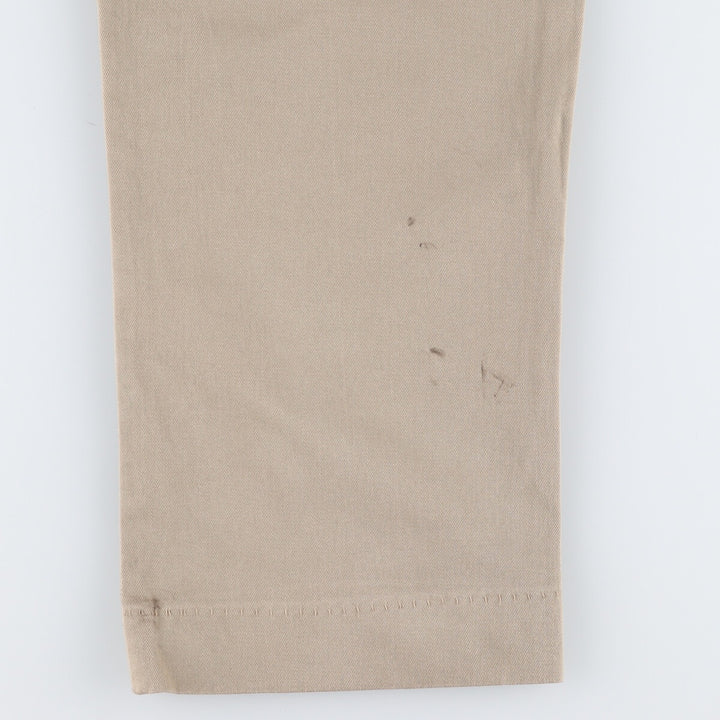 RIUVERIDE Two-Pleated Chino Pants, Made in USA, Men's, Size W33 cotton Beige type Vintage Second Hand