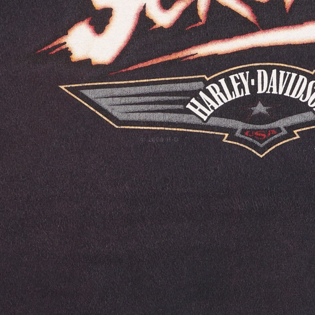 00'S Harley-Davidson Hanes Motorcycle Bike T-shirt Made in USA Men's XL /eaa473145