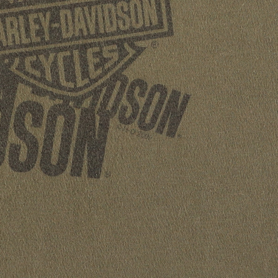 00'S Harley-Davidson Skull Pattern Motorcycle Bike T-shirt Men's XL size / eaa473146