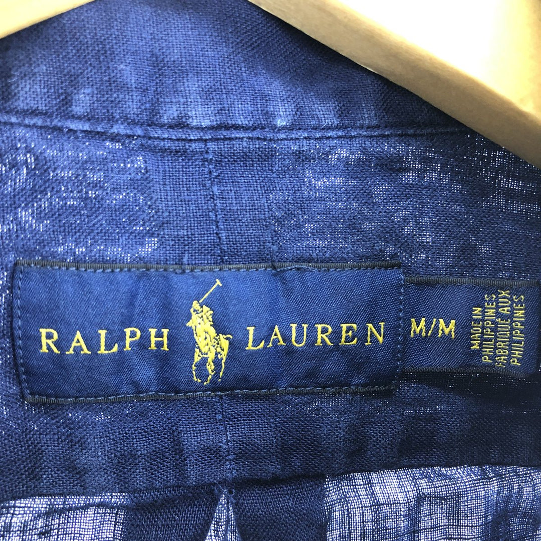 Ralph Lauren long sleeve linen button down shirt, men's size M / eaa473200