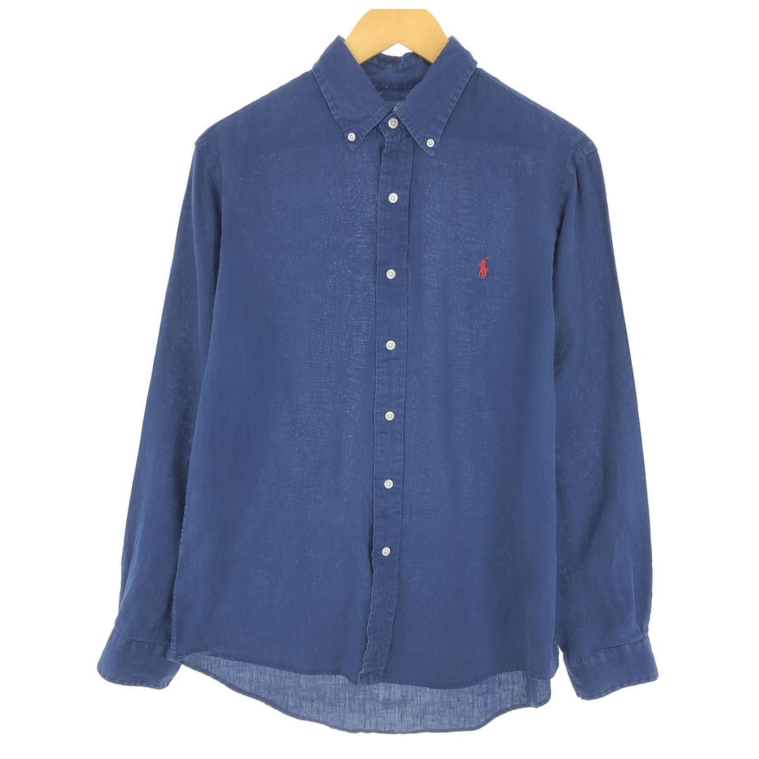 Ralph Lauren CUSTOM FIT long sleeve linen button down shirt, men's size M / eaa473201