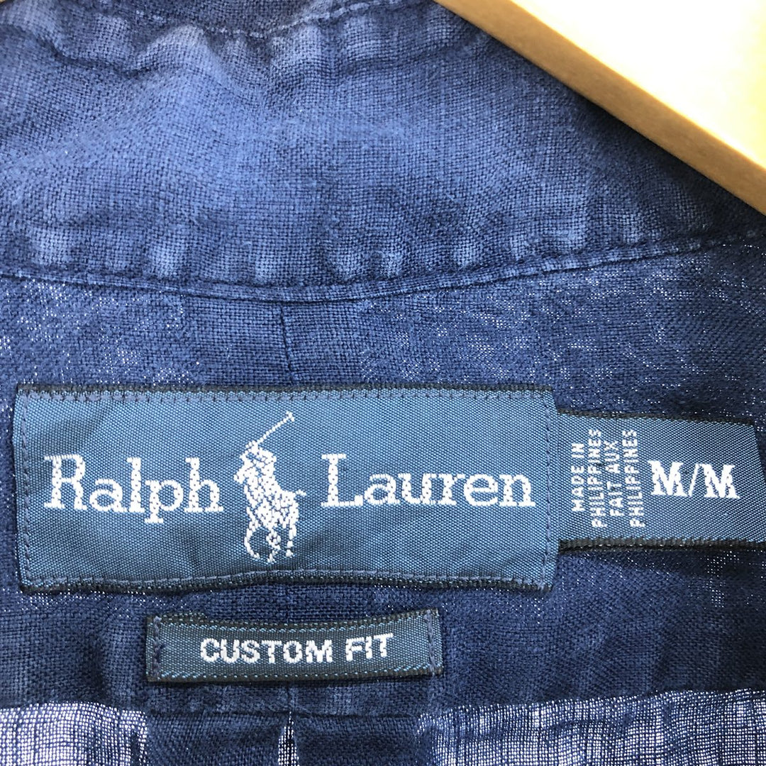 Ralph Lauren CUSTOM FIT long sleeve linen button down shirt, men's size M / eaa473201