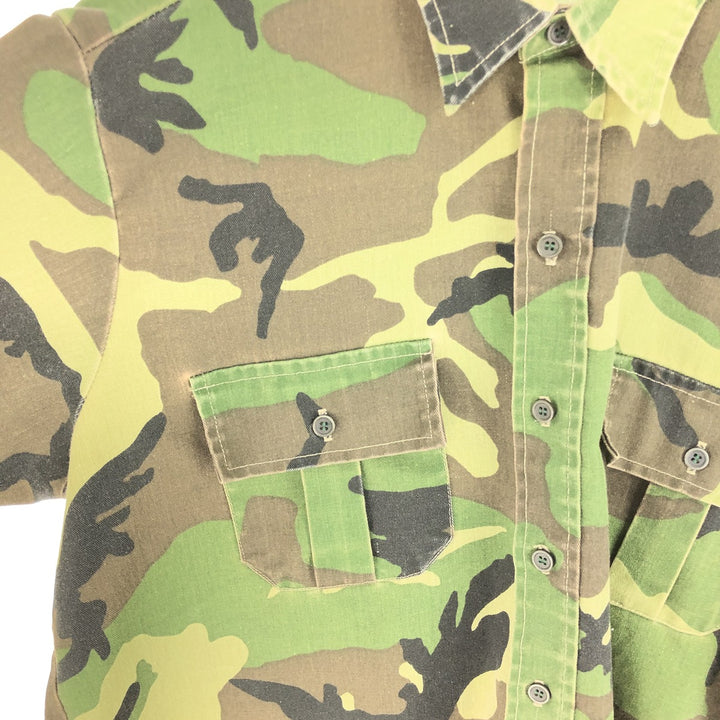 ~90'S Bass Pro Shops OUTDOORS Camouflage Pattern Long Sleeve Cotton x Poly Shirt Made in USA Men's L Size Vintage /eaa473209