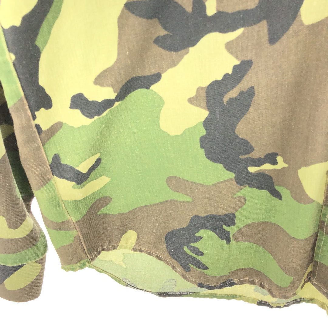 ~90'S Bass Pro Shops OUTDOORS Camouflage Pattern Long Sleeve Cotton x Poly Shirt Made in USA Men's L Size Vintage /eaa473209