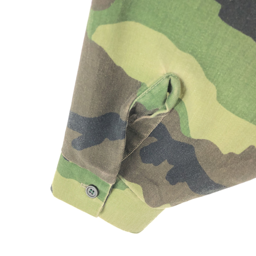 ~90'S Bass Pro Shops OUTDOORS Camouflage Pattern Long Sleeve Cotton x Poly Shirt Made in USA Men's L Size Vintage /eaa473209