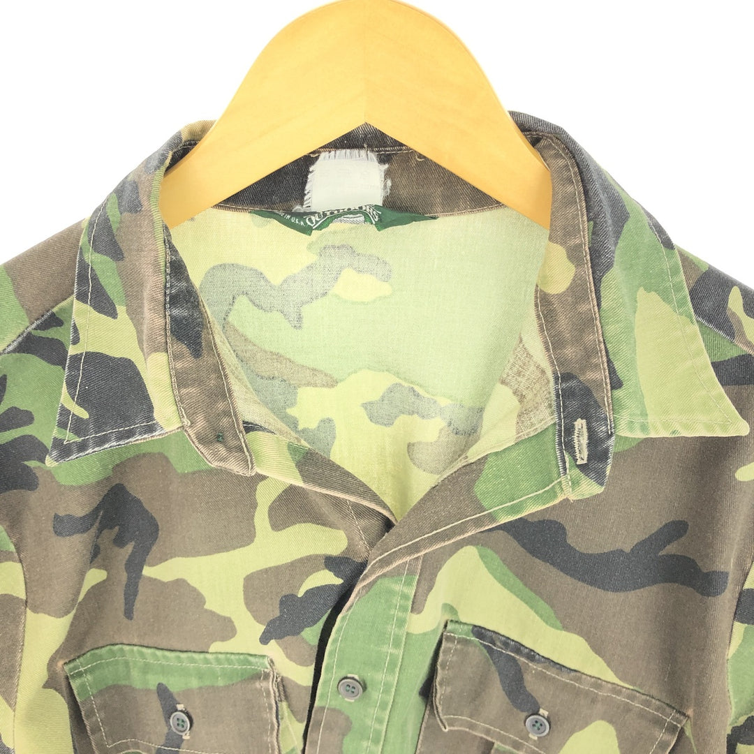 ~90'S Bass Pro Shops OUTDOORS Camouflage Pattern Long Sleeve Cotton x Poly Shirt Made in USA Men's L Size Vintage /eaa473209
