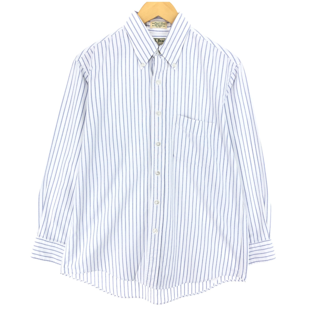 ~90'S LLBean Long Sleeve Button-Down Striped Shirt Made in USA Men's Size L Vintage /eaa473212