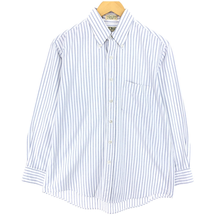 ~90'S LLBean Long Sleeve Button-Down Striped Shirt Made in USA Men's Size L Vintage /eaa473212