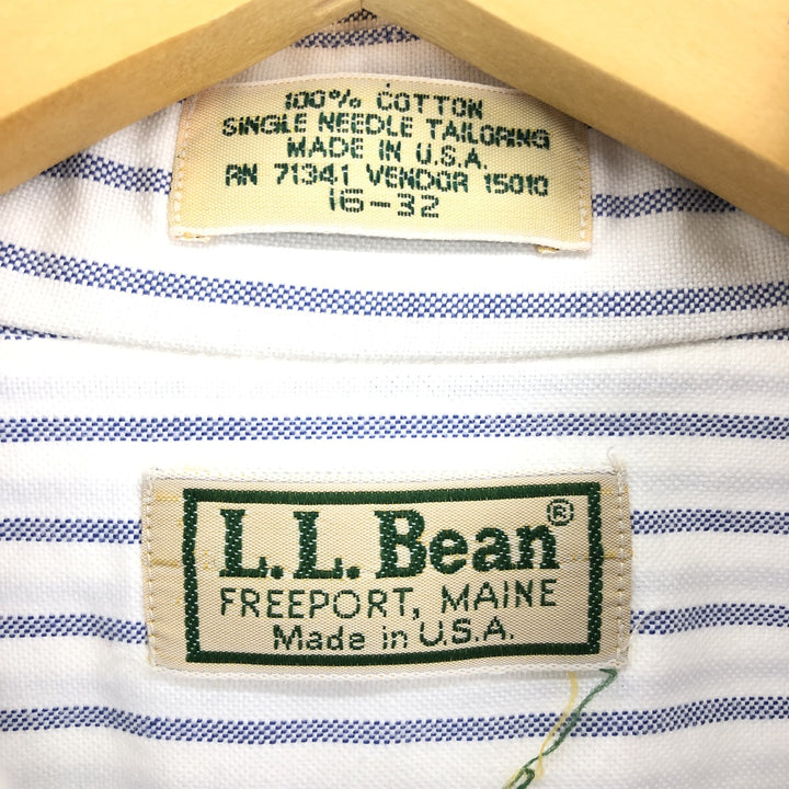 ~90'S LLBean Long Sleeve Button-Down Striped Shirt Made in USA Men's Size L Vintage /eaa473212