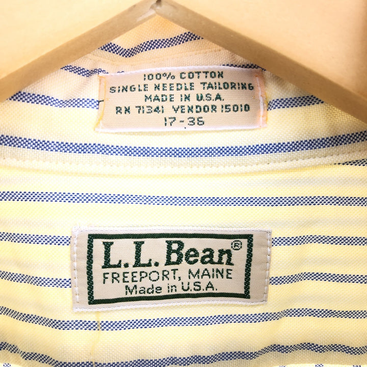 ~90'S LLBean Long Sleeve Button-Down Striped Shirt Made in USA Men's XL Vintage /eaa473213