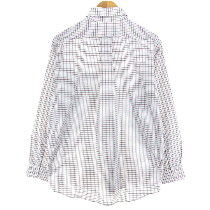 80'S LLBean Long Sleeve Button Down Check Shirt Made in USA Men's L Size Vintage /eaa473215