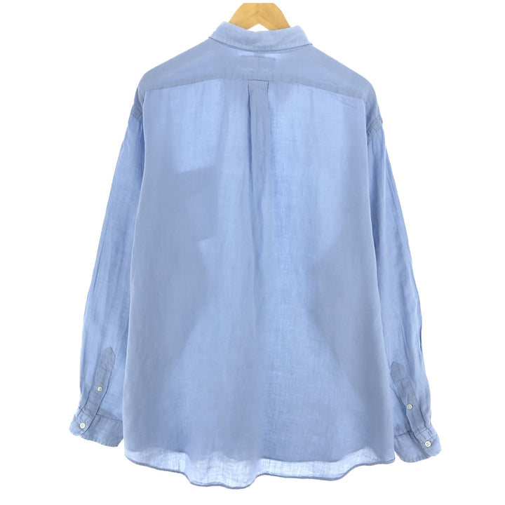 Ralph Lauren long sleeve linen button down shirt for men, size XXL / eaa473216