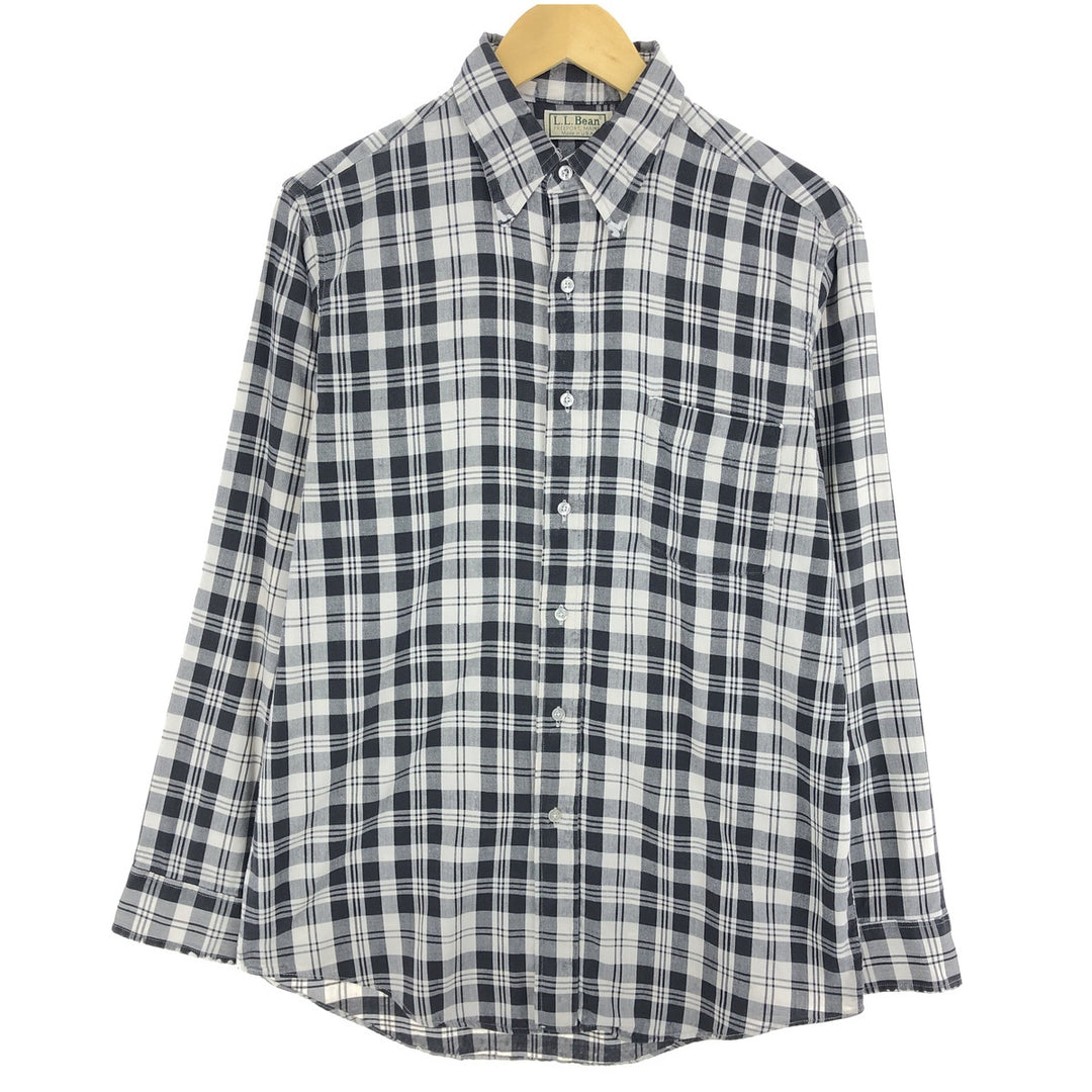 ~90'S LLBean Long Sleeve Cotton Check Shirt Made in USA Men's M Size Vintage /eaa473217