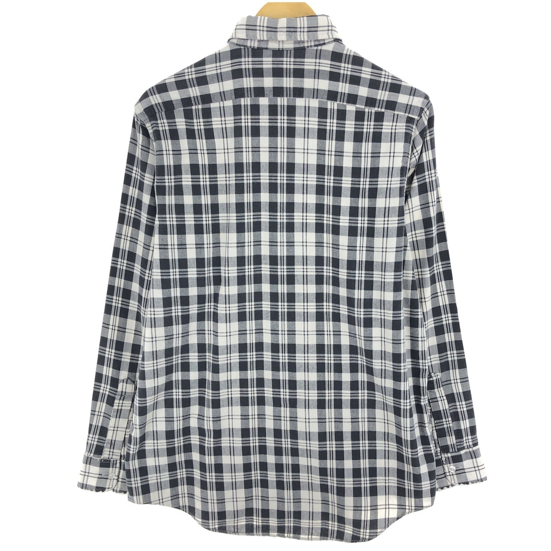 ~90'S LLBean Long Sleeve Cotton Check Shirt Made in USA Men's M Size Vintage /eaa473217