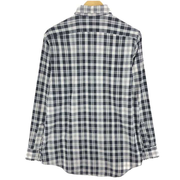 ~90'S LLBean Long Sleeve Cotton Check Shirt Made in USA Men's M Size Vintage /eaa473217