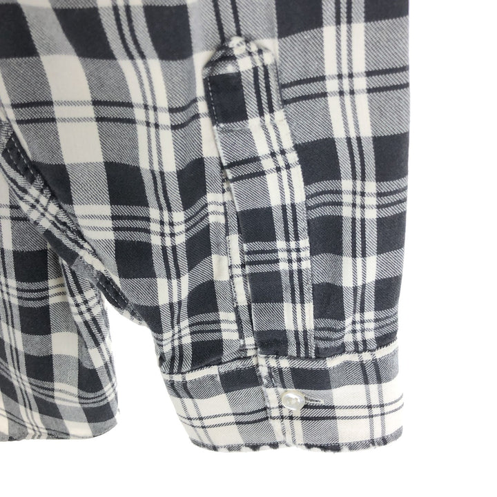 ~90'S LLBean Long Sleeve Cotton Check Shirt Made in USA Men's M Size Vintage /eaa473217