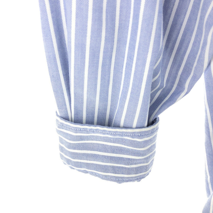 ~90'S LLBean Long Sleeve Button-Down Striped Shirt Made in USA Men's L Size Vintage /eaa473218
