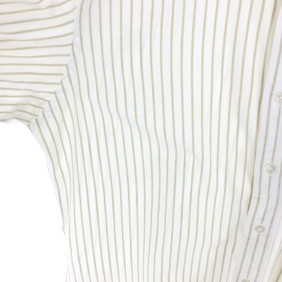 ~90'S LLBean Long Sleeve Button-Down Striped Shirt Made in USA Men's L Size Vintage /eaa473219