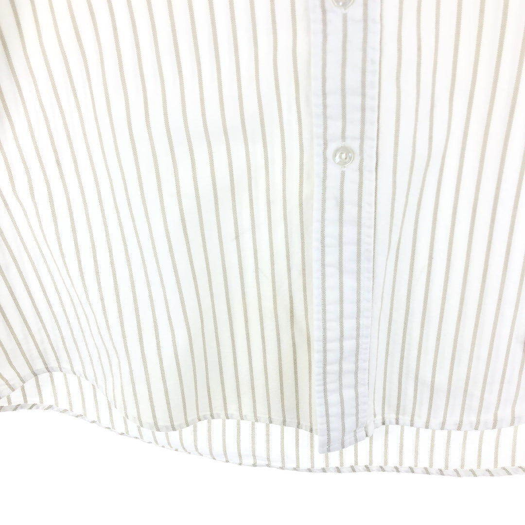 ~90'S LLBean Long Sleeve Button-Down Striped Shirt Made in USA Men's L Size Vintage /eaa473219