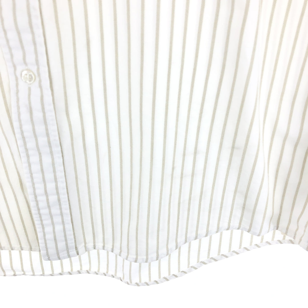 ~90'S LLBean Long Sleeve Button-Down Striped Shirt Made in USA Men's L Size Vintage /eaa473219