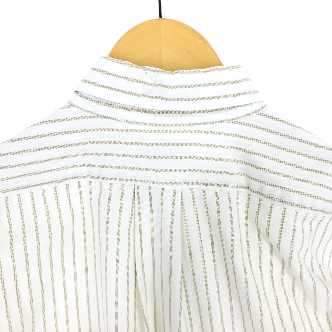 ~90'S LLBean Long Sleeve Button-Down Striped Shirt Made in USA Men's L Size Vintage /eaa473219