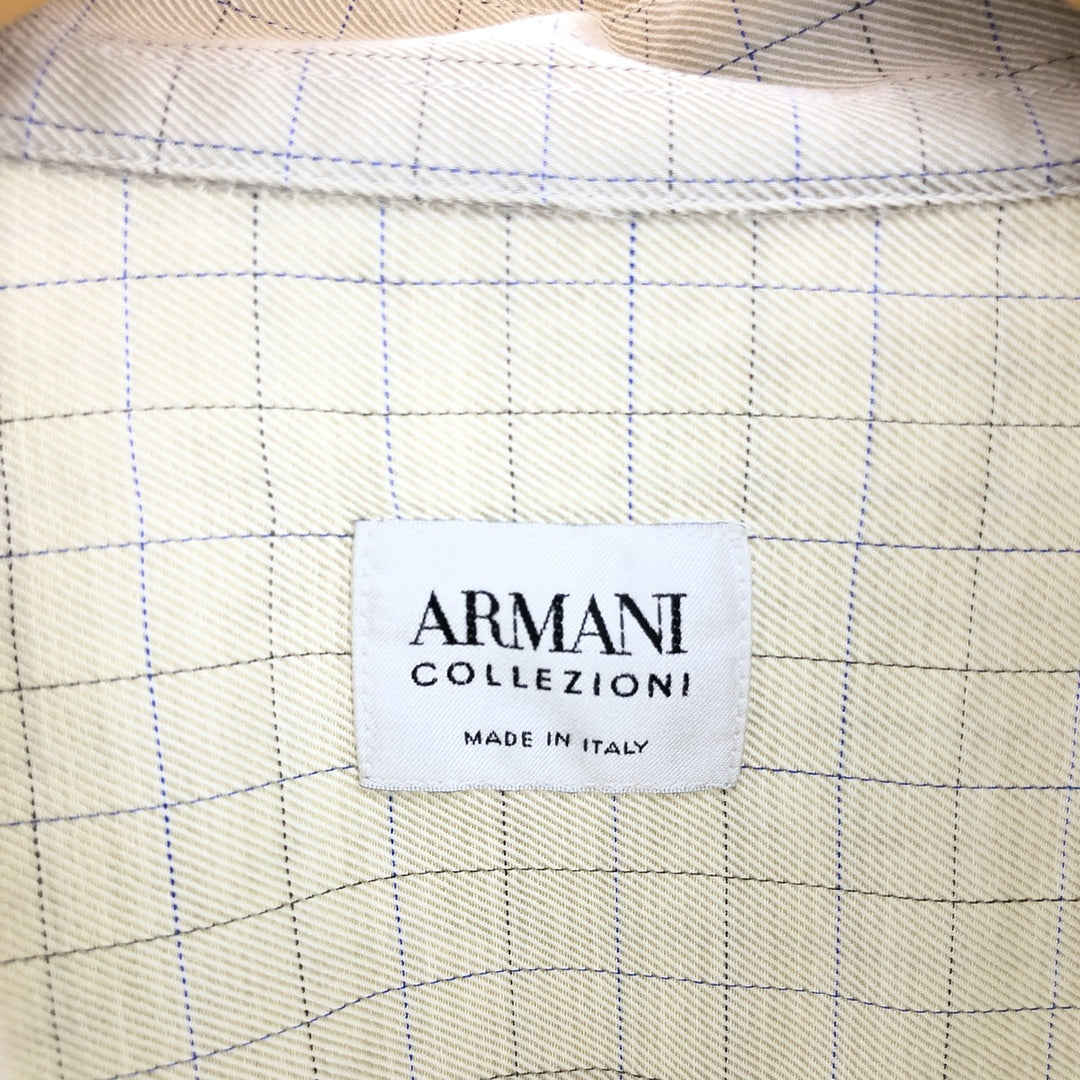 Giorgio Armani ARMANI COLLEZIONI Long Sleeve Cotton Check Shirt Made in Italy Men's L /eaa473220