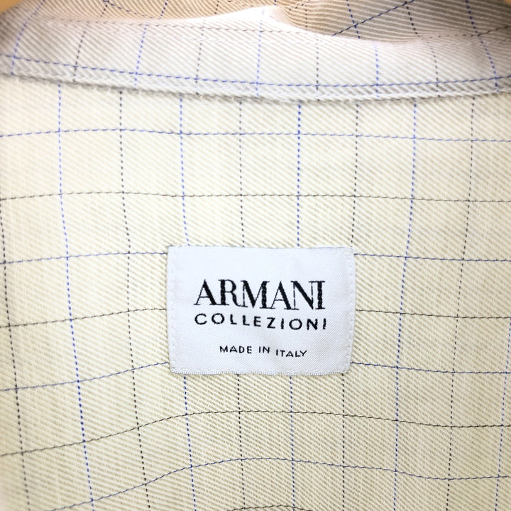 Giorgio Armani ARMANI COLLEZIONI Long Sleeve Cotton Check Shirt Made in Italy Men's L /eaa473220