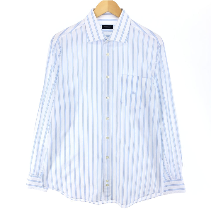 Burberry's BURBERRY LONDON Wide collar long sleeve cotton striped shirt Men's L size /eaa473224