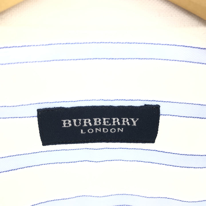 Burberry's BURBERRY LONDON Wide collar long sleeve cotton striped shirt Men's L size /eaa473224