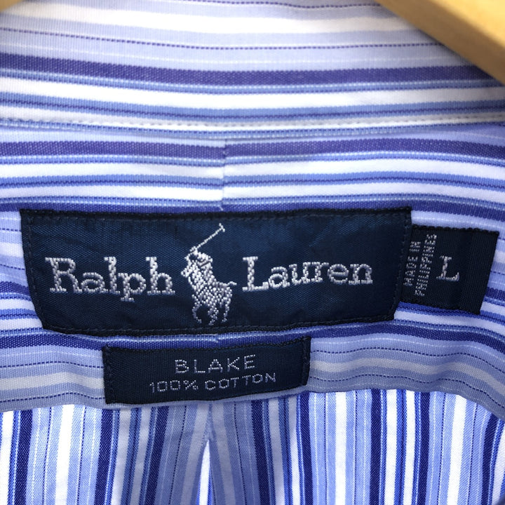 Ralph Lauren BLAKE Multi-Stripe Long Sleeve Button-Down Striped Shirt Men's L size / eaa473228