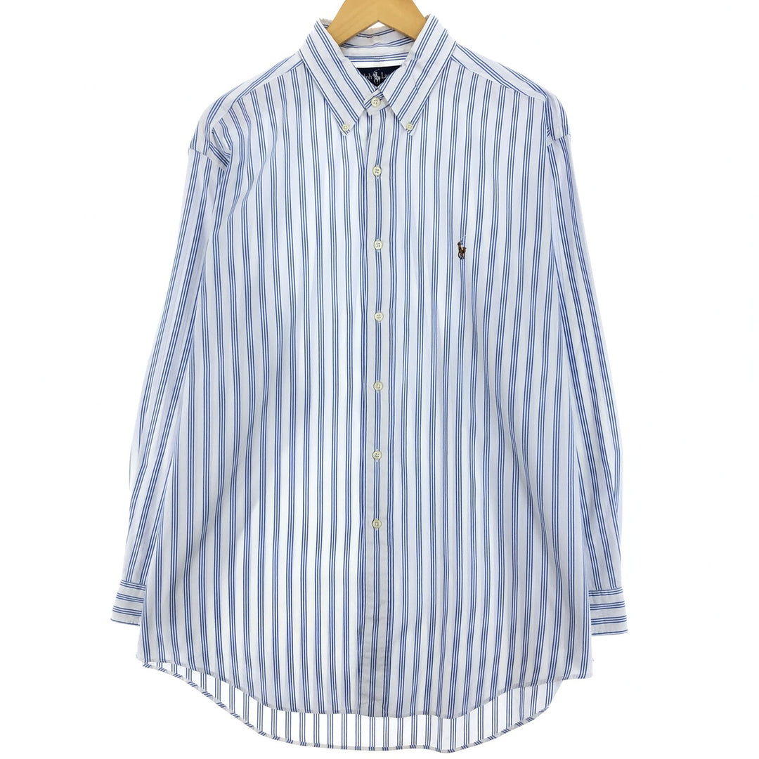 Ralph Lauren YARMOUTH Long Sleeve Button Down Striped Shirt Men's L Size / eaa473230