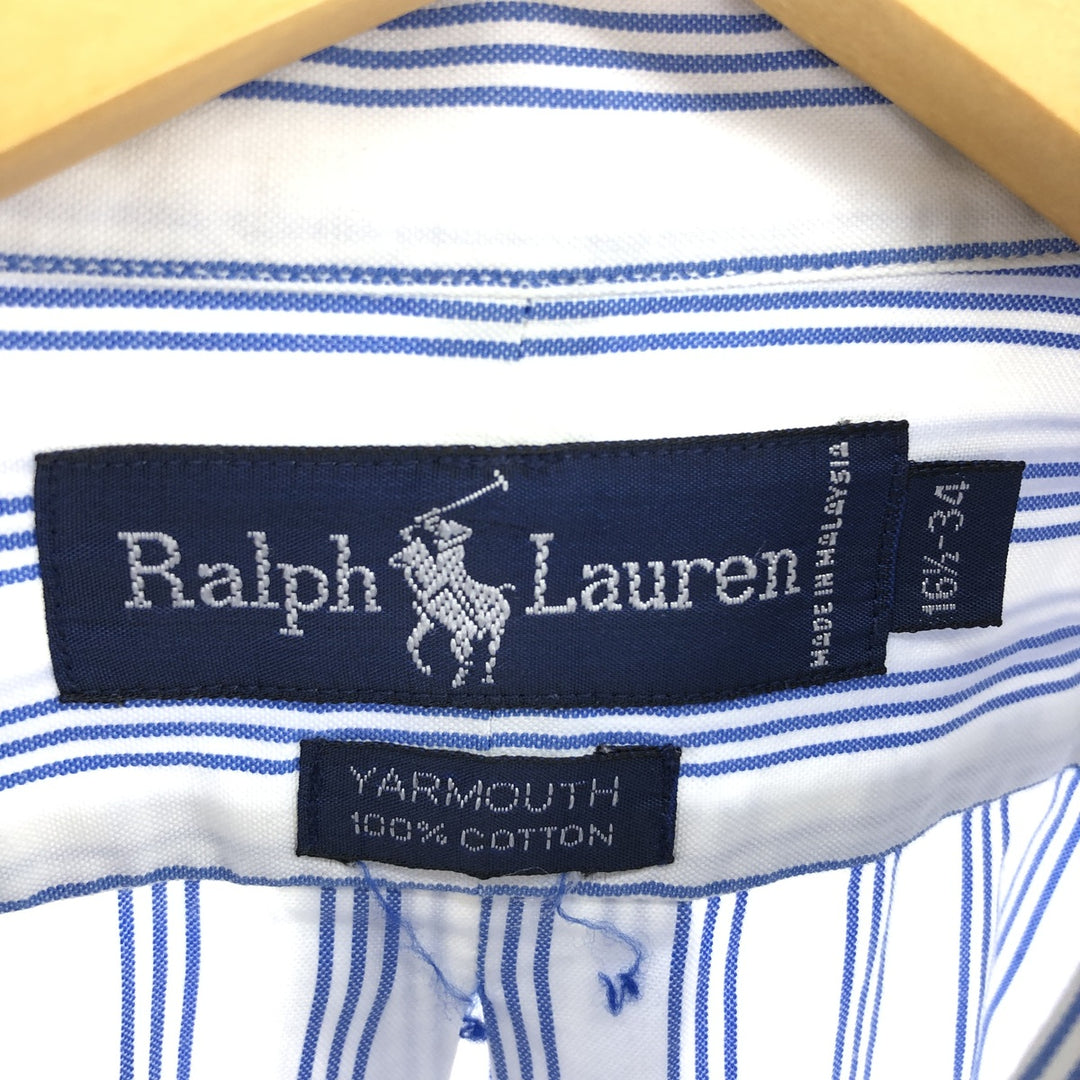 Ralph Lauren YARMOUTH Long Sleeve Button Down Striped Shirt Men's L Size / eaa473230