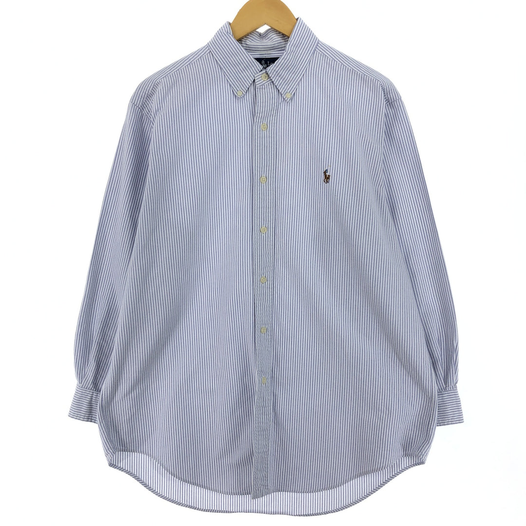 Ralph Lauren YARMOUTH Long Sleeve Button Down Striped Shirt Men's L Size / eaa473232