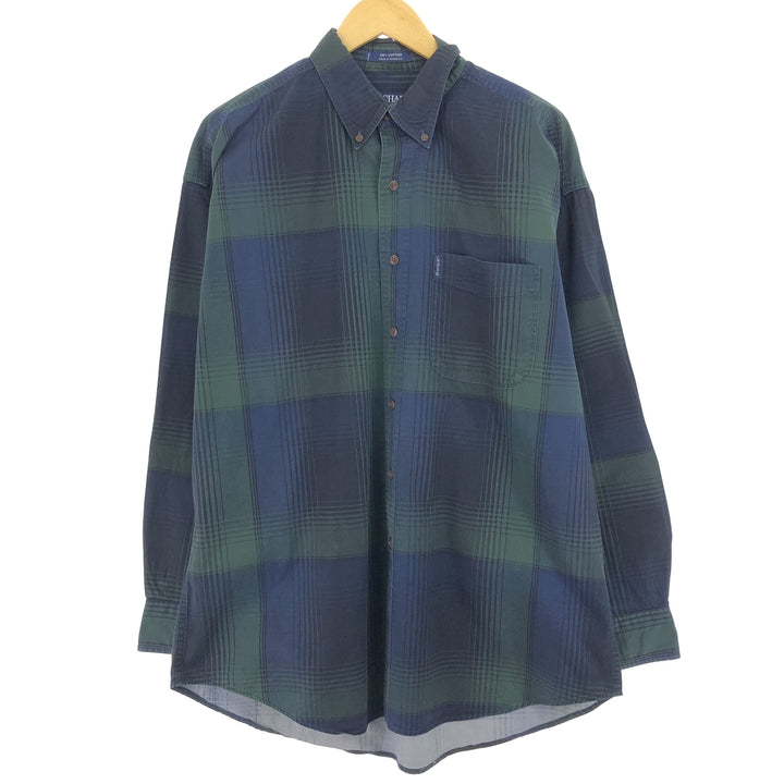 Ralph Lauren CHAPS Long Sleeve Button-Down Check Shirt Men's Size L / eaa473234