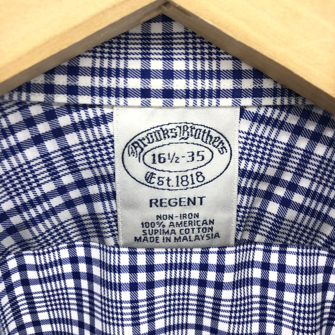 Brooks Brothers Est.1818 Long Sleeve Cotton Check Shirt Men's Size L / eaa473271